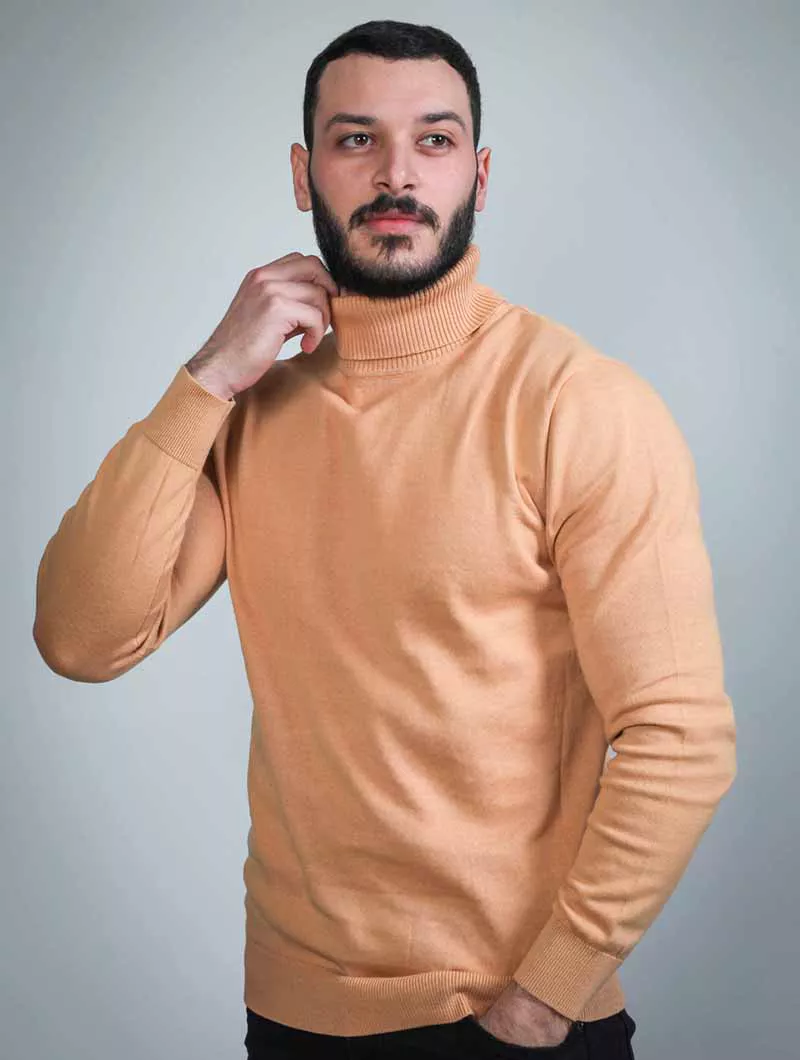 Pull Col Montant Homme Uni